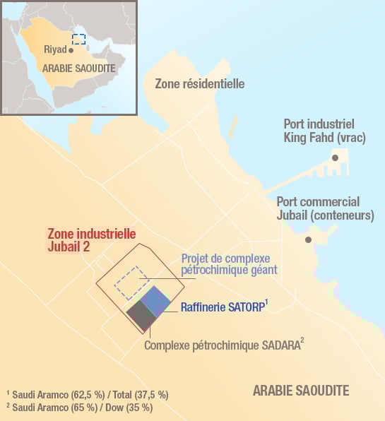 Location du complexe pétrochimique