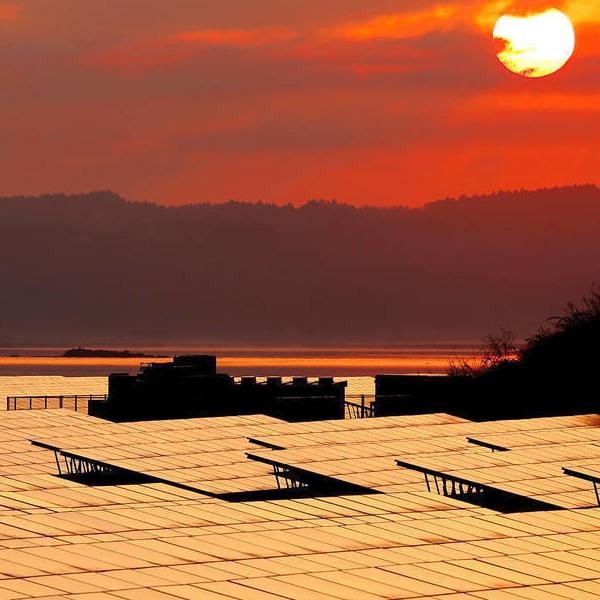 Photovoltaic power plant of Nanao in Japan