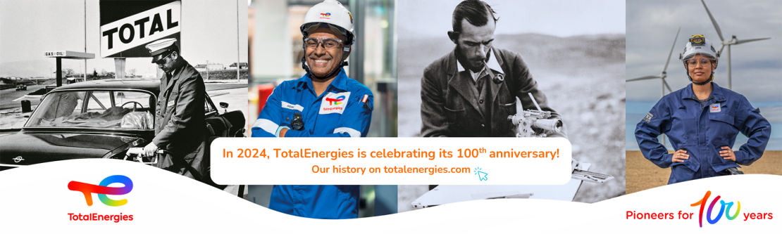 In 2024, TotalEnergies is celebrating its 100th anniversary! Our history on totalenergies.com - See the page